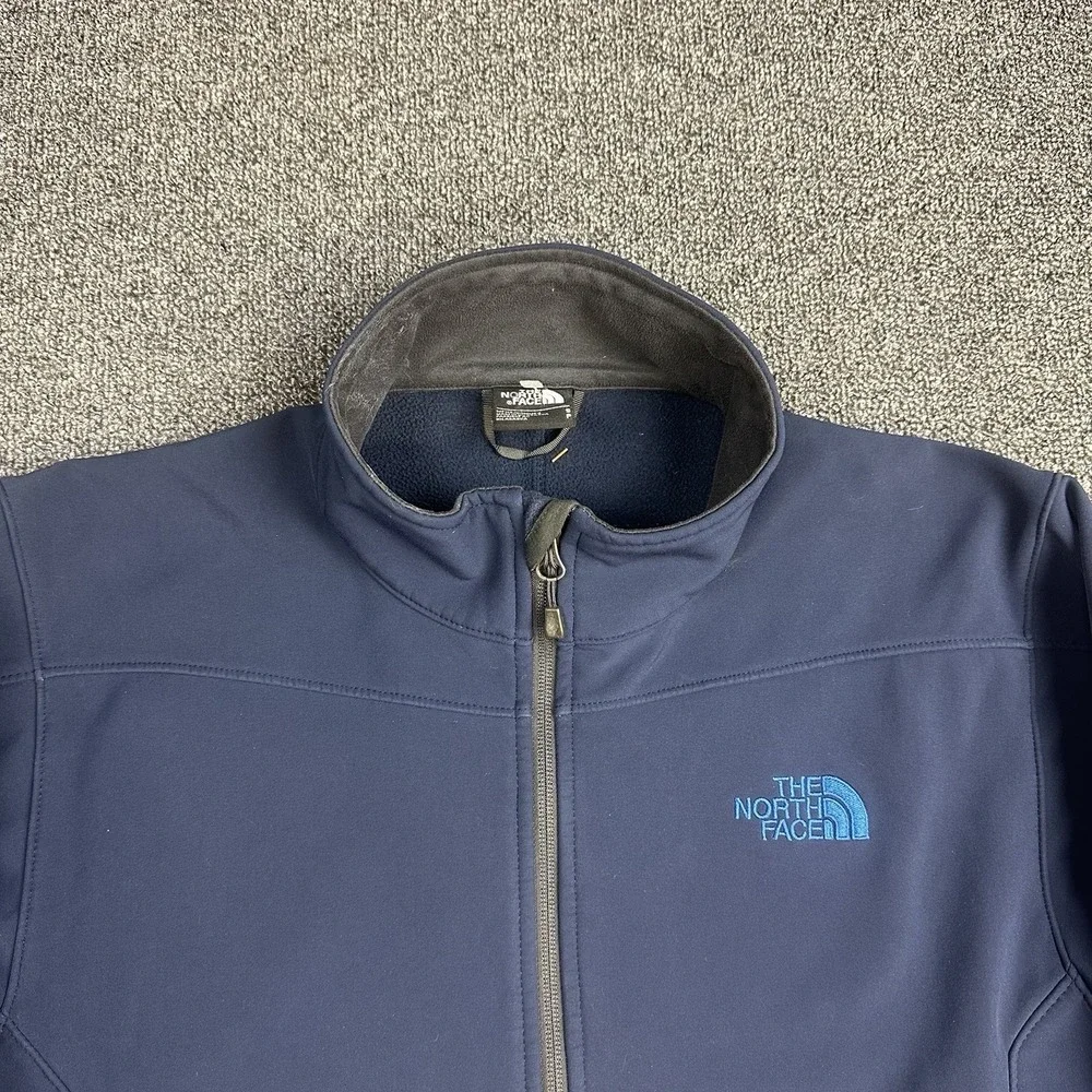 The North Face Jacket Apex Bionic Solid Navy Blue Mens Small Full Zip Softshell